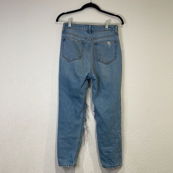 Fashion Nova distressed high rise boyfriend jeans size 1 - Picture 5 of 8